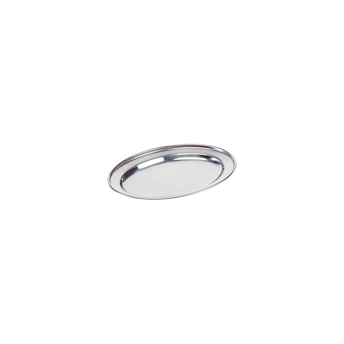 PLATEAU INOX 18/10 OVAL 40X26CM