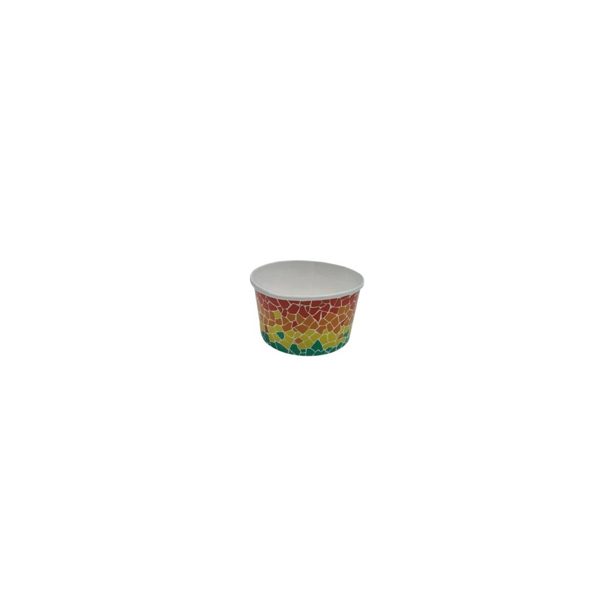 POT A GLACE "GAUDI" MULTICOULEUR EN CARTON 120CC 50PCES