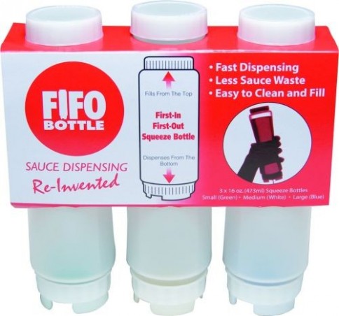 3 SAUCEFIFO DISPENSER BOTTLES 475ML/SET