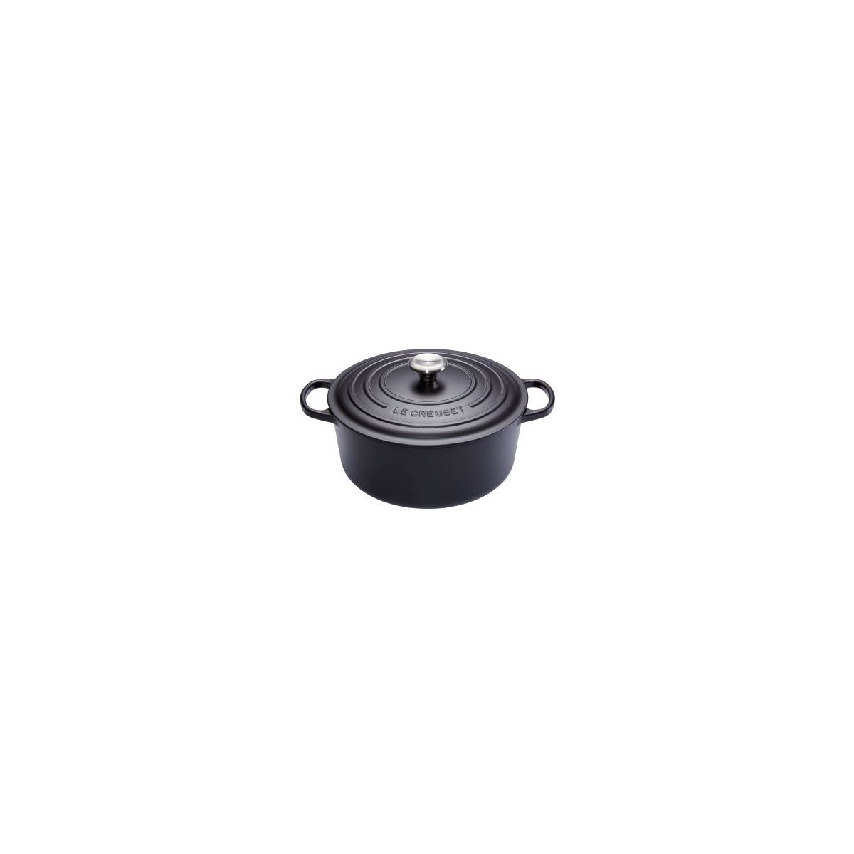 LE CREUSET RONDE COCOTTE 20CM ZWART 2.4L 2/4P HANDTEKENINGSTUK