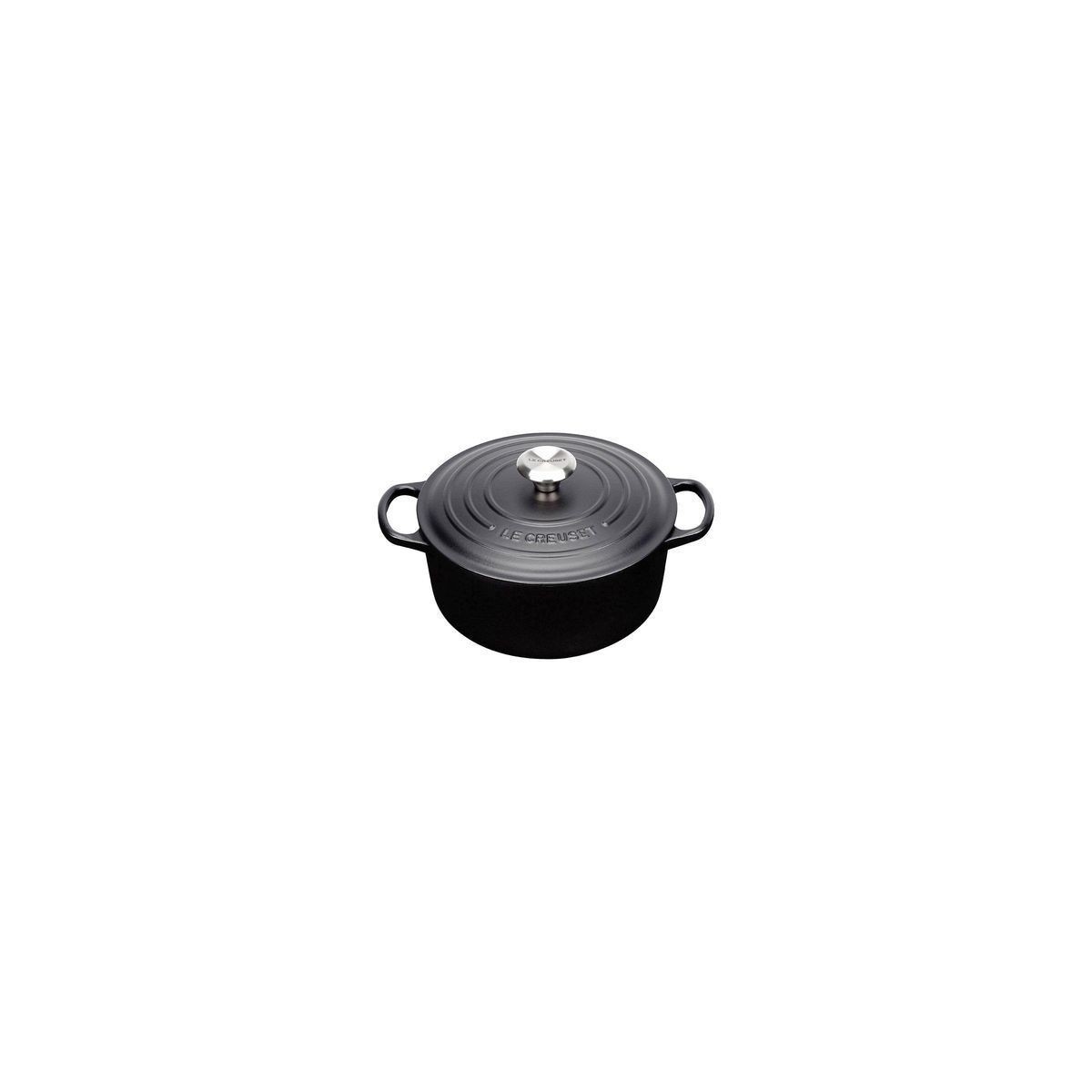 LE CREUSET RONDE COCOTTE 20CM ZWART 2.4L 2/4P HANDTEKENINGSTUK