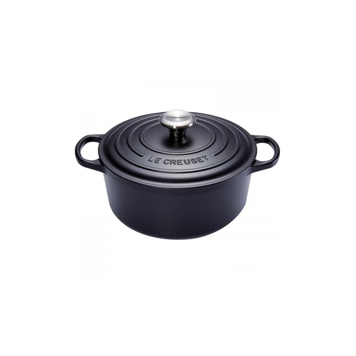 LE CREUSET RONDE COCOTTE 28CM ZWART 6.7L 6/8P HANDTEKENINGSTUK