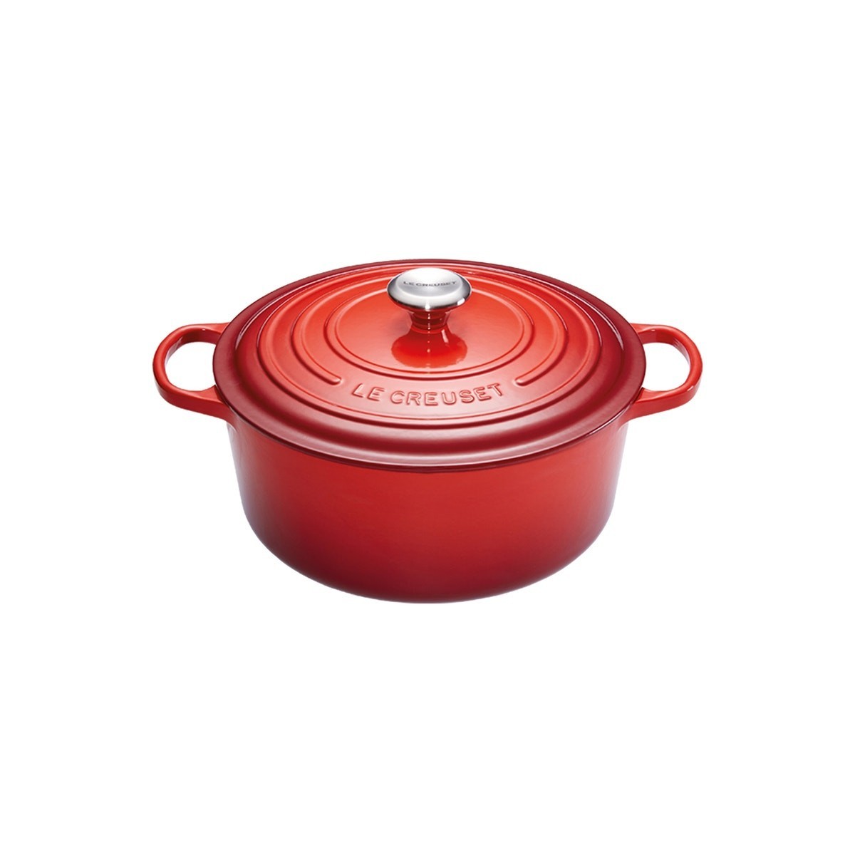 LE CREUSET COCOTTE RONDE 28CM CERISE 6.7L  6/8P