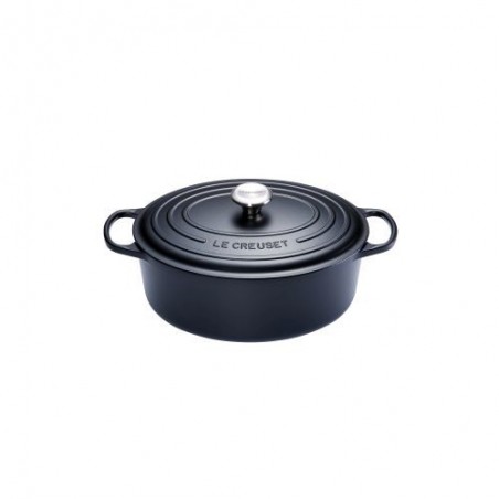 LE CREUSET OVAAL COCOTTE 31CM ZWART 4.7L 6P HANDTEKENINGSTUK