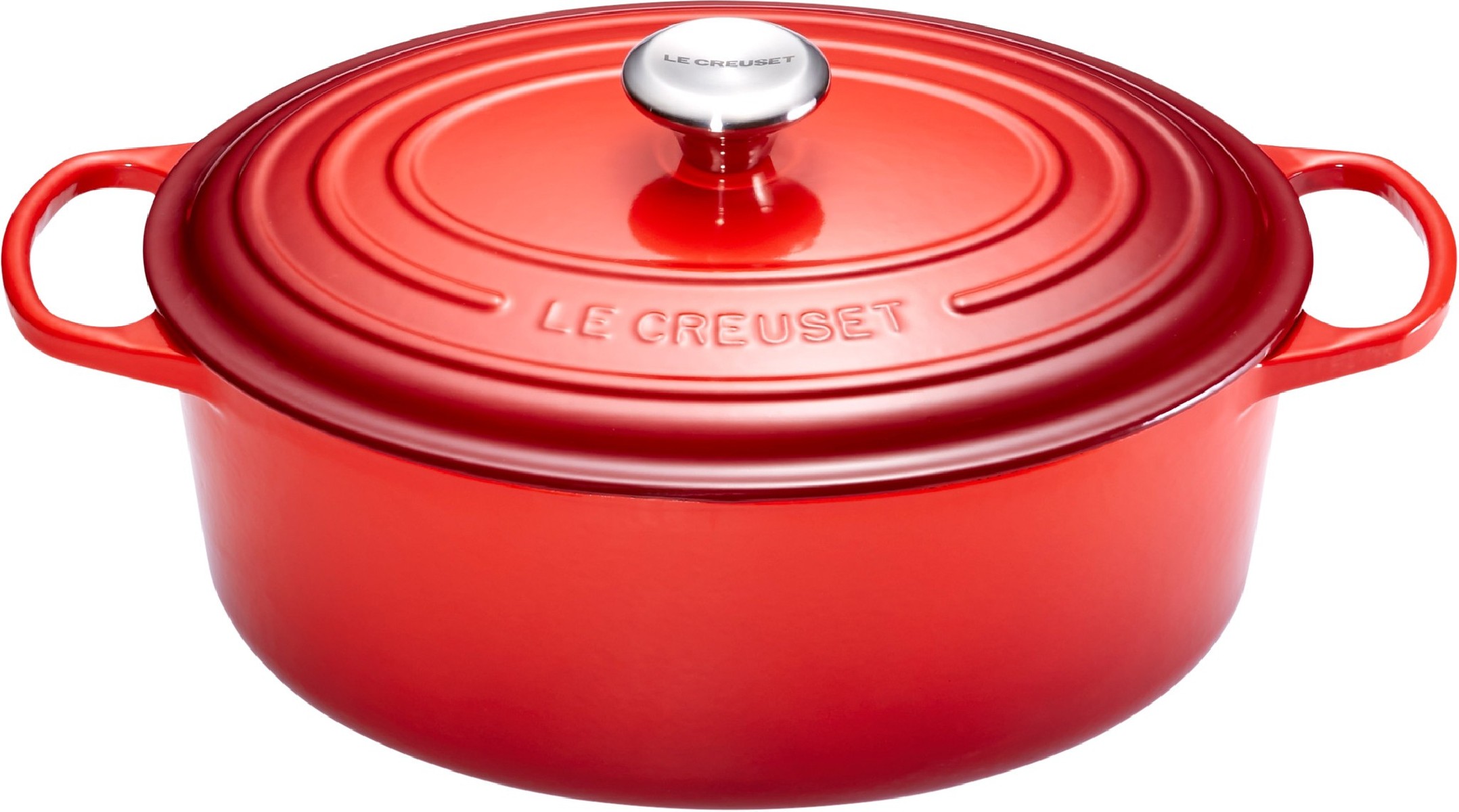 LE CREUSET COCOTTE OVALE 31CM CERISE 6.3L  6P 