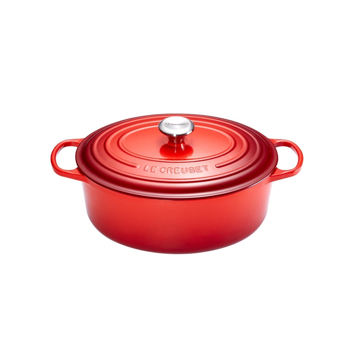 LE CREUSET COCOTTE OVALE 31CM CERISE 6.3L  6P 