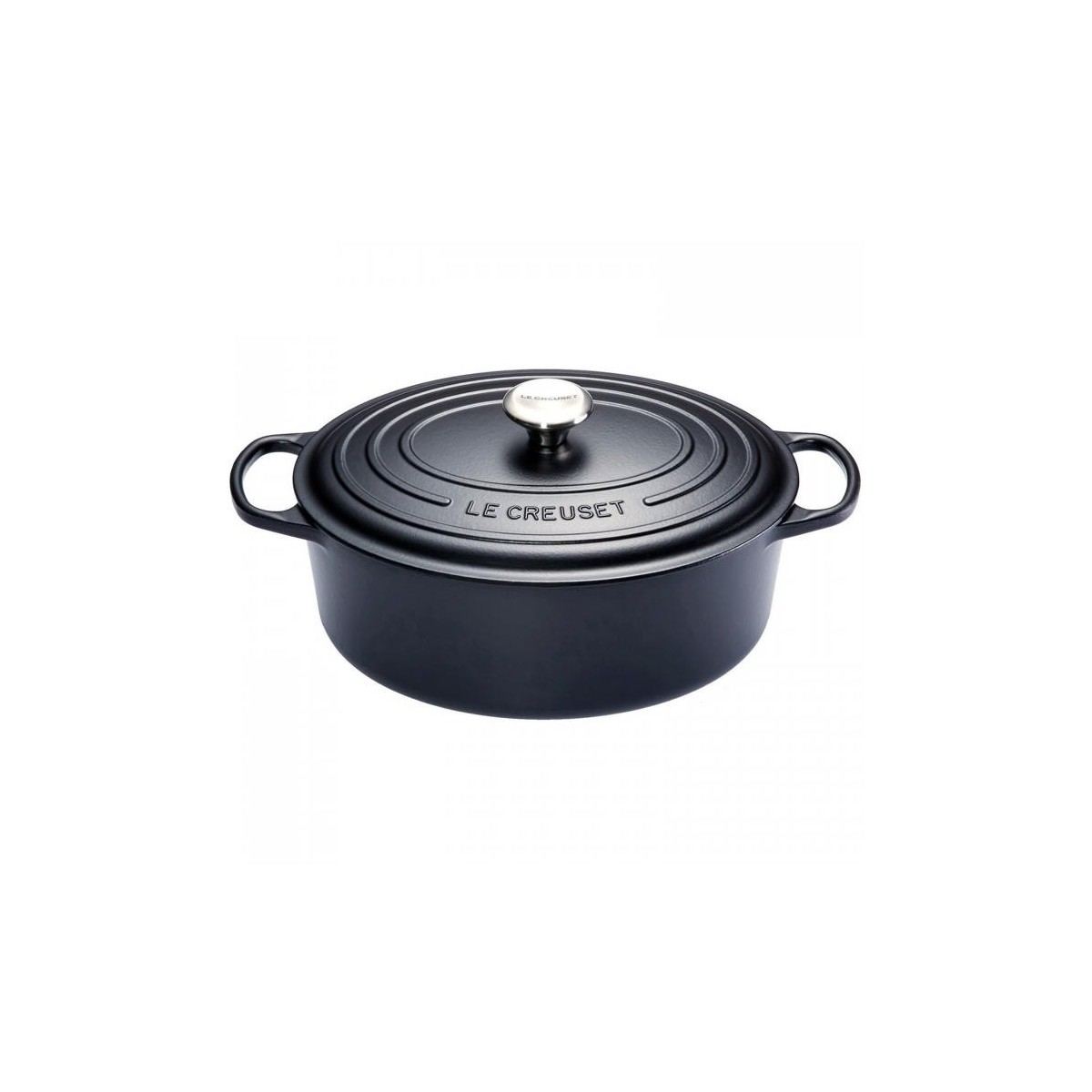 LE CREUSET COCOTTE OVALE 33CM NOIRE 7.5L  8P 