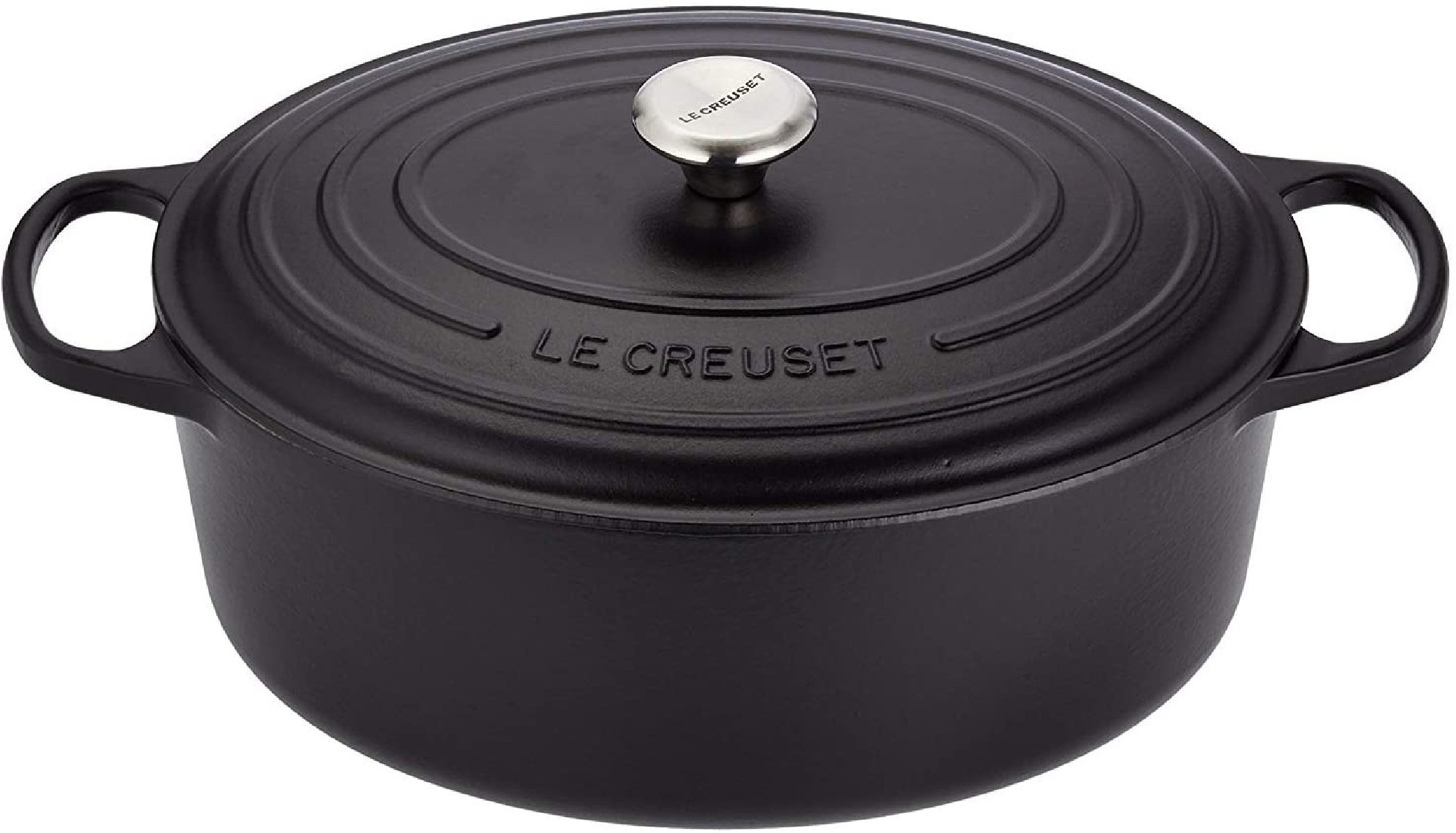 LE CREUSET COCOTTE OVALE 35CM NOIRE 7.5L  8P 