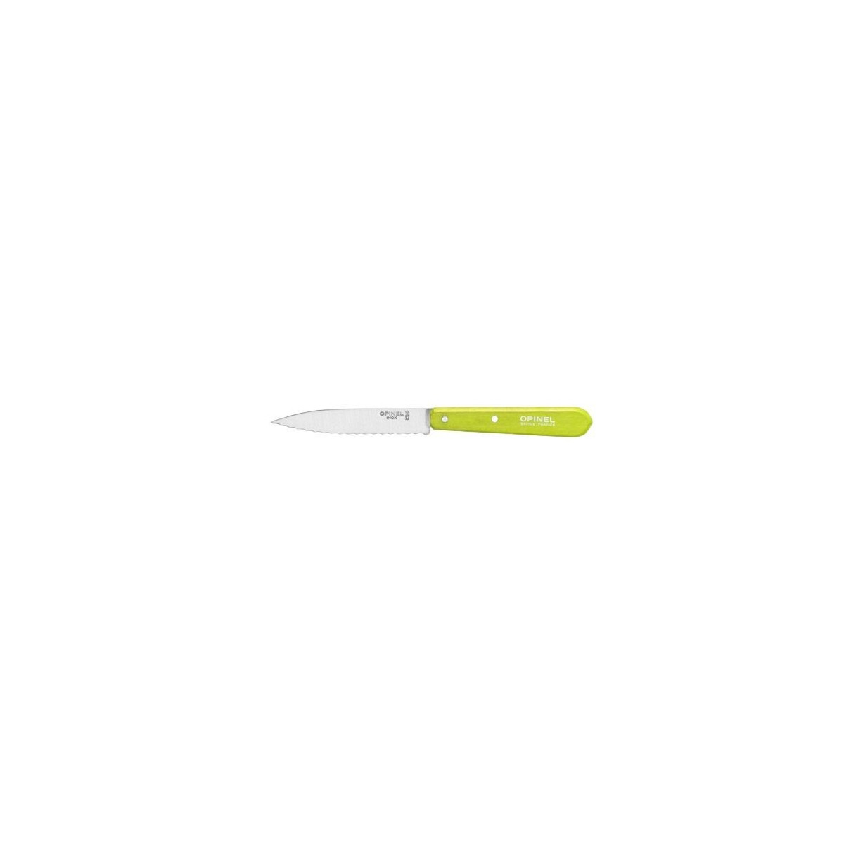 OPINEL SERRATED KNIFE N°113 STAINLESS STEEL/WOOD APPLE GREEN