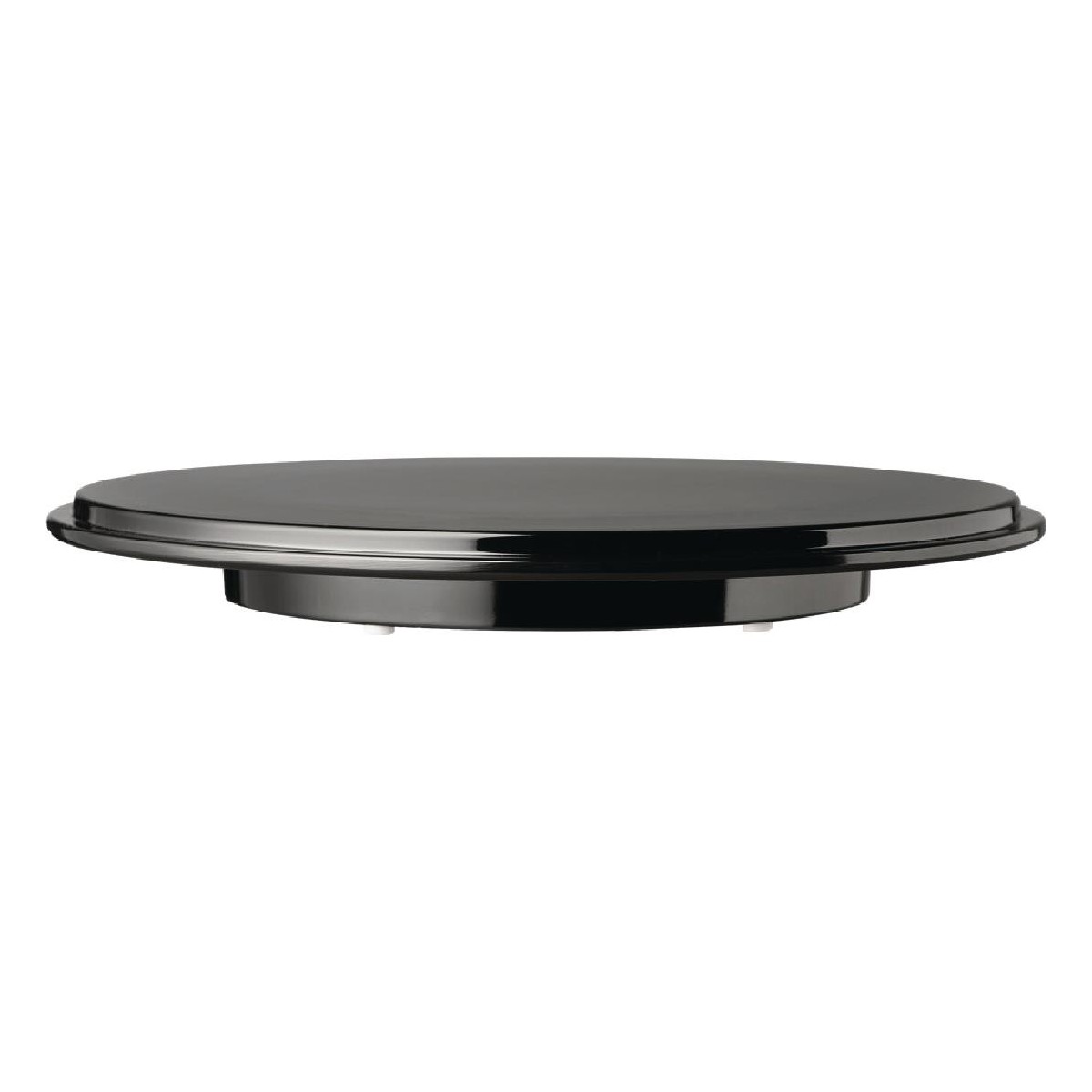 APS PLATEAU PRESENTOIR A GATEAU NOIR 31CM HT4CM SANS CLOCHE