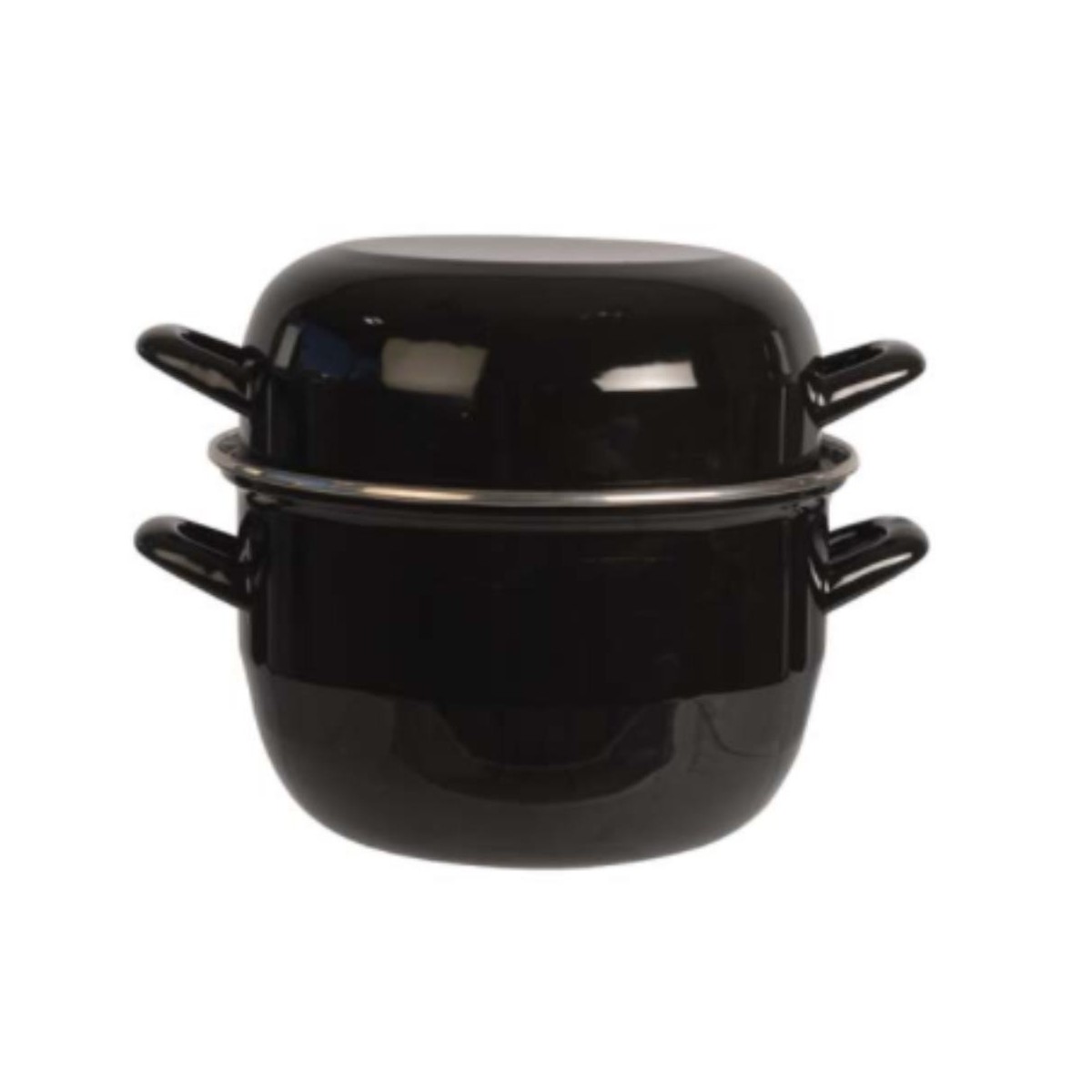 CASSEROLE MOULES NOIRE 20CM 3.25L 2KG A/C BOMBE