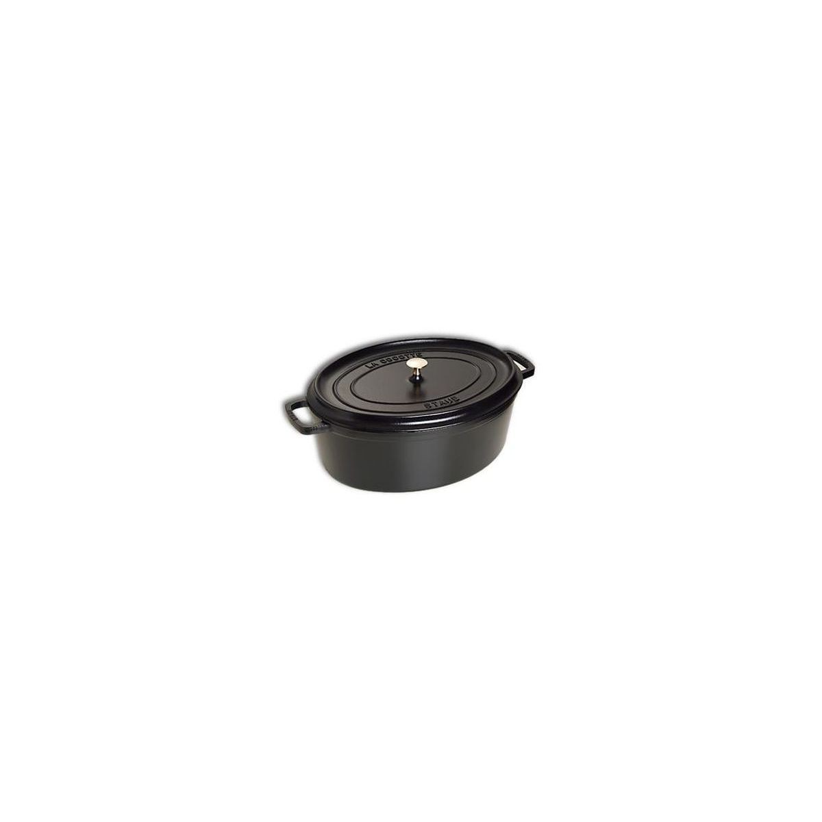 STAUB COCOTTE OVALE NOIRE 33CM 6.70L