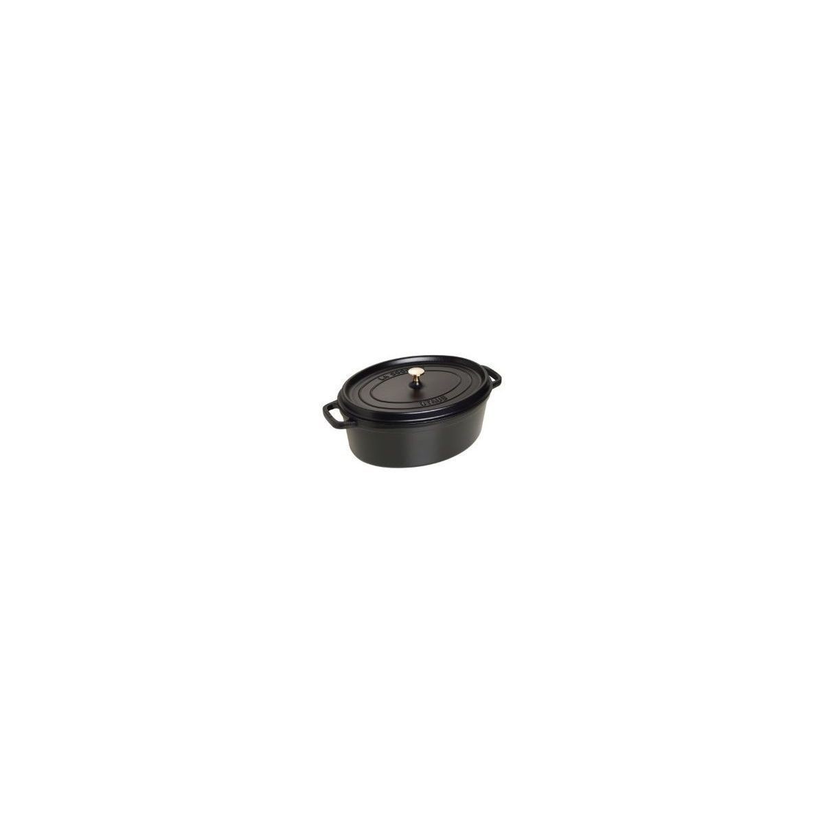 STAUB COCOTTE OVALE NOIRE 37CM - 8L