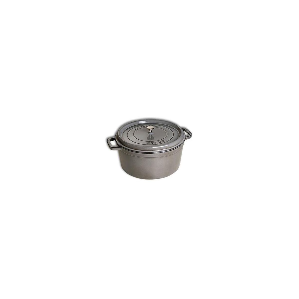 STAUB COCOTTE RONDE GRISE 28CM  6.70L