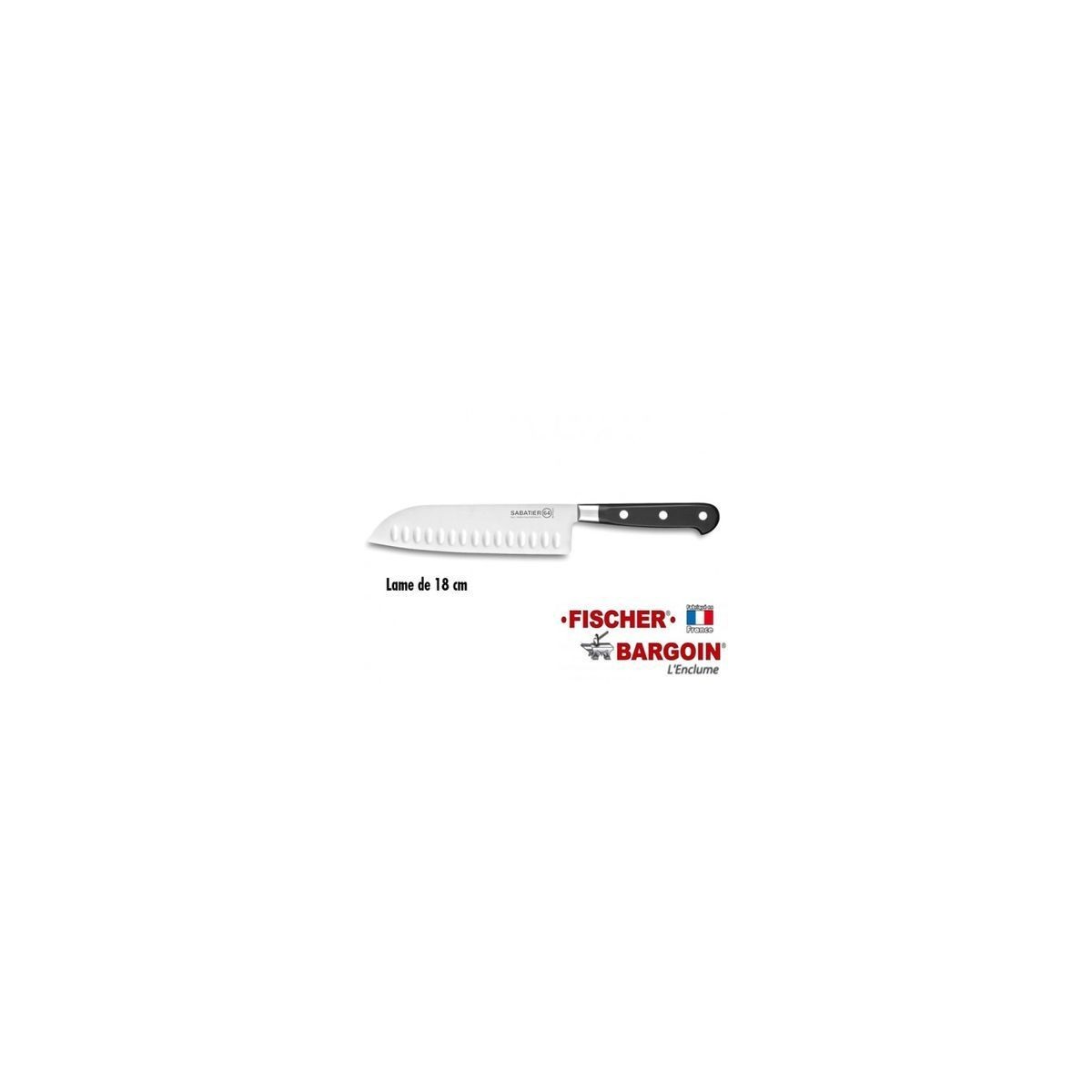 FISCHER SABATIER 64 SANTOKU 18CM ALVEOLE 245-183 RIVETS 245-18