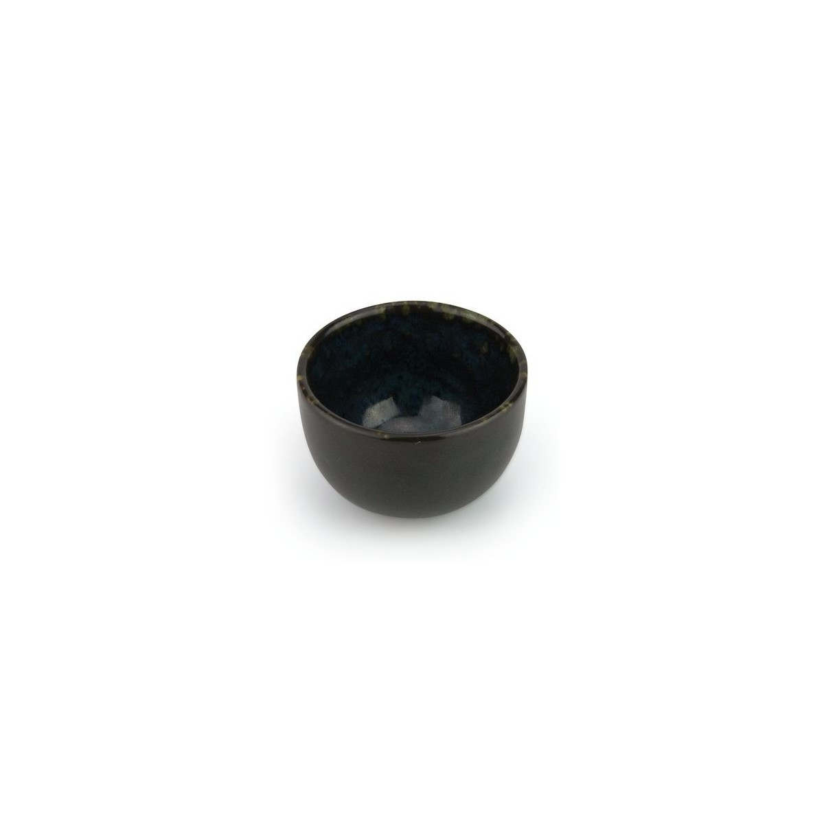 LE COQ PHOBOS BLACK BLUE DOTS BOL / COUPELLE 6.5XH4CM STONEWARE