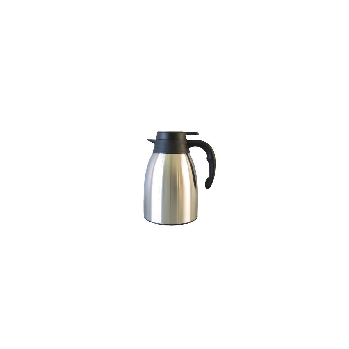 FUJI THERMOS PICHET INOX POIGNEE NOIR 1.5L-BOUCHON POUSSOIR