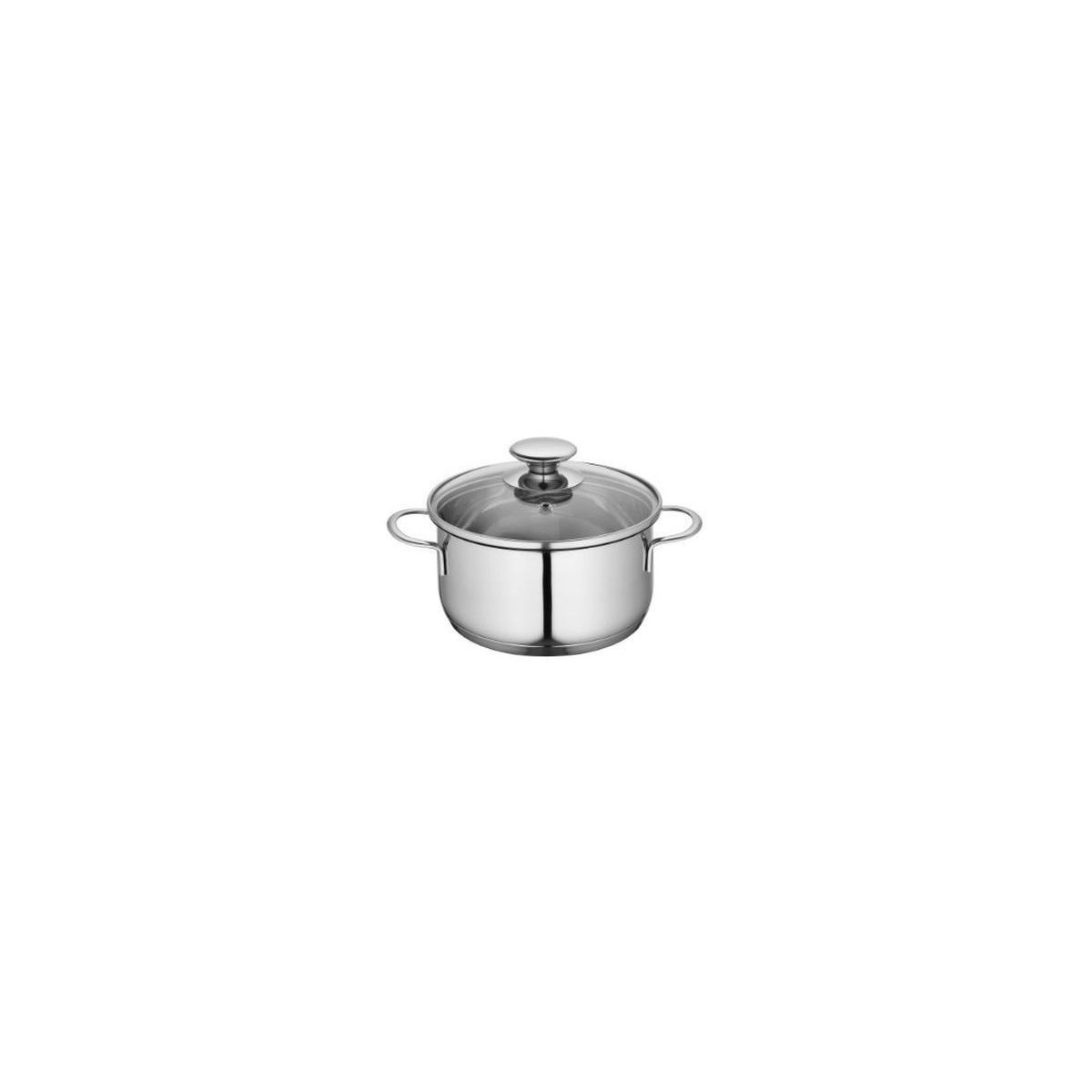 KP MINI CASSEROLE INOX 12CM HT 6.5-650ML-A/C VERRE