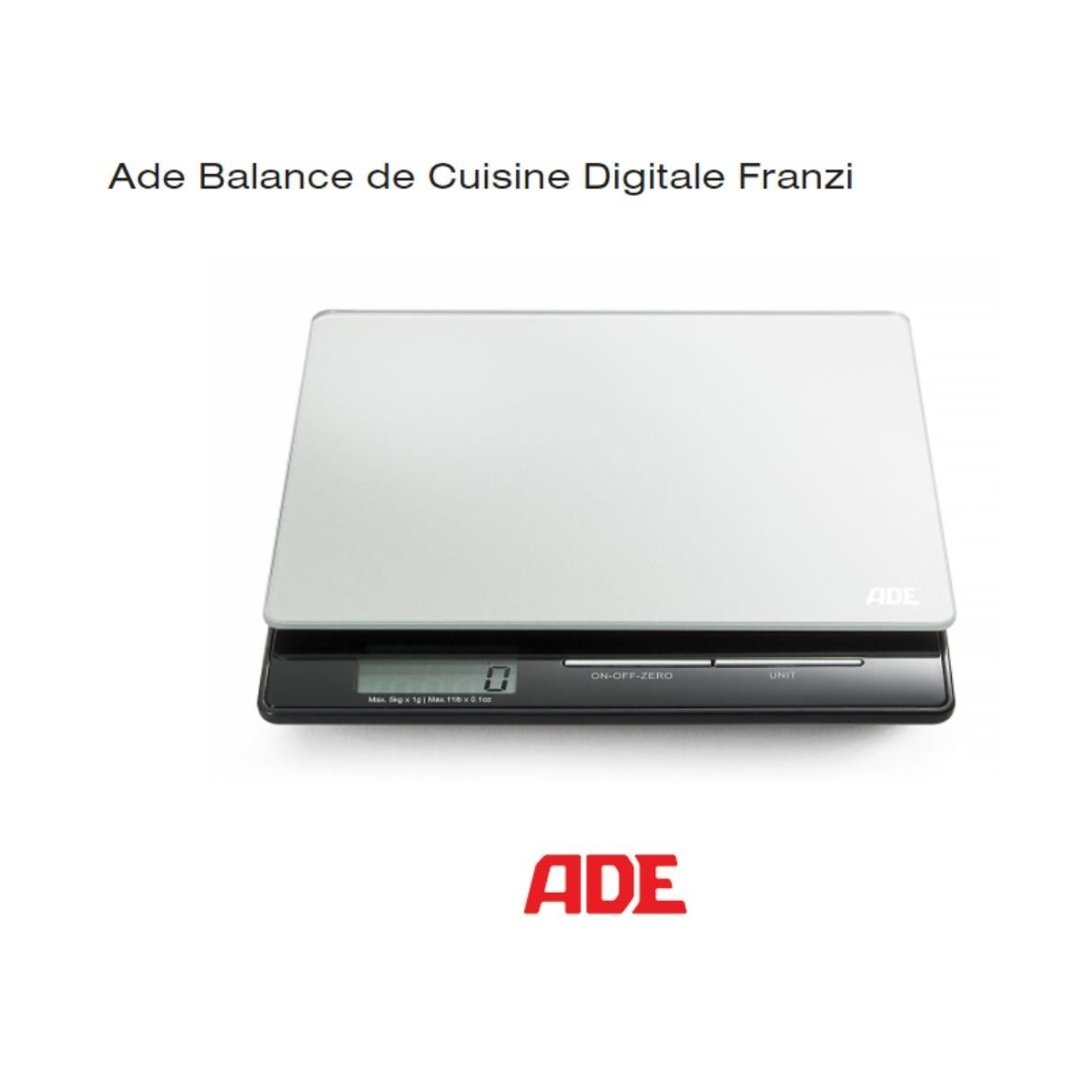 ADE BALANCE 5KG-1GR FRANZI INOX RECT KE1215MENAGE