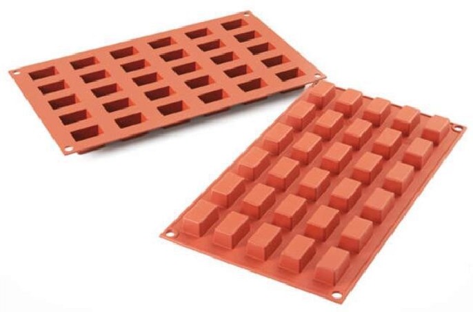 SILIKOMART SF181 MOULE 30 MINI RECTANGLES 30X18 HT 16MM 7,5ML ANTI-ADHESIF GN1/3 -50° À 250°