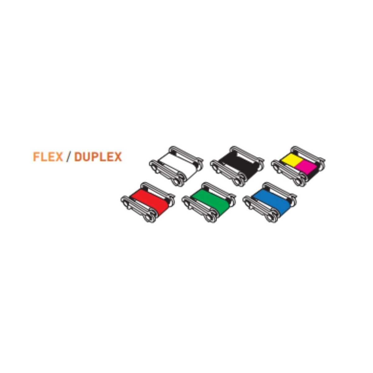 EDIKIO FLEX & DUPLEX RUBANS D'IMPRESSION BLANC1000 IMPRESSIONS / FILM