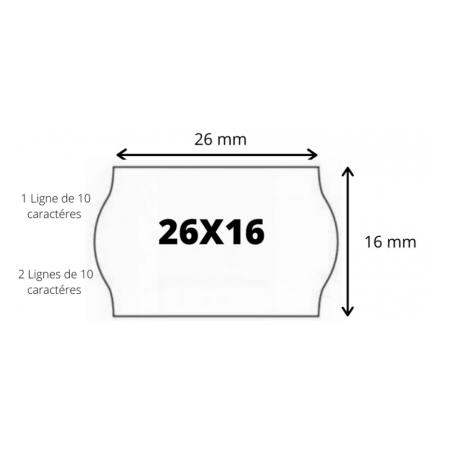 ETIQUETTE BLITZ BLANCHE 26X16MM R " POUR BLITZ C20BOITE DE 36 ROULEAUX DE 1000 ETIQUETTES