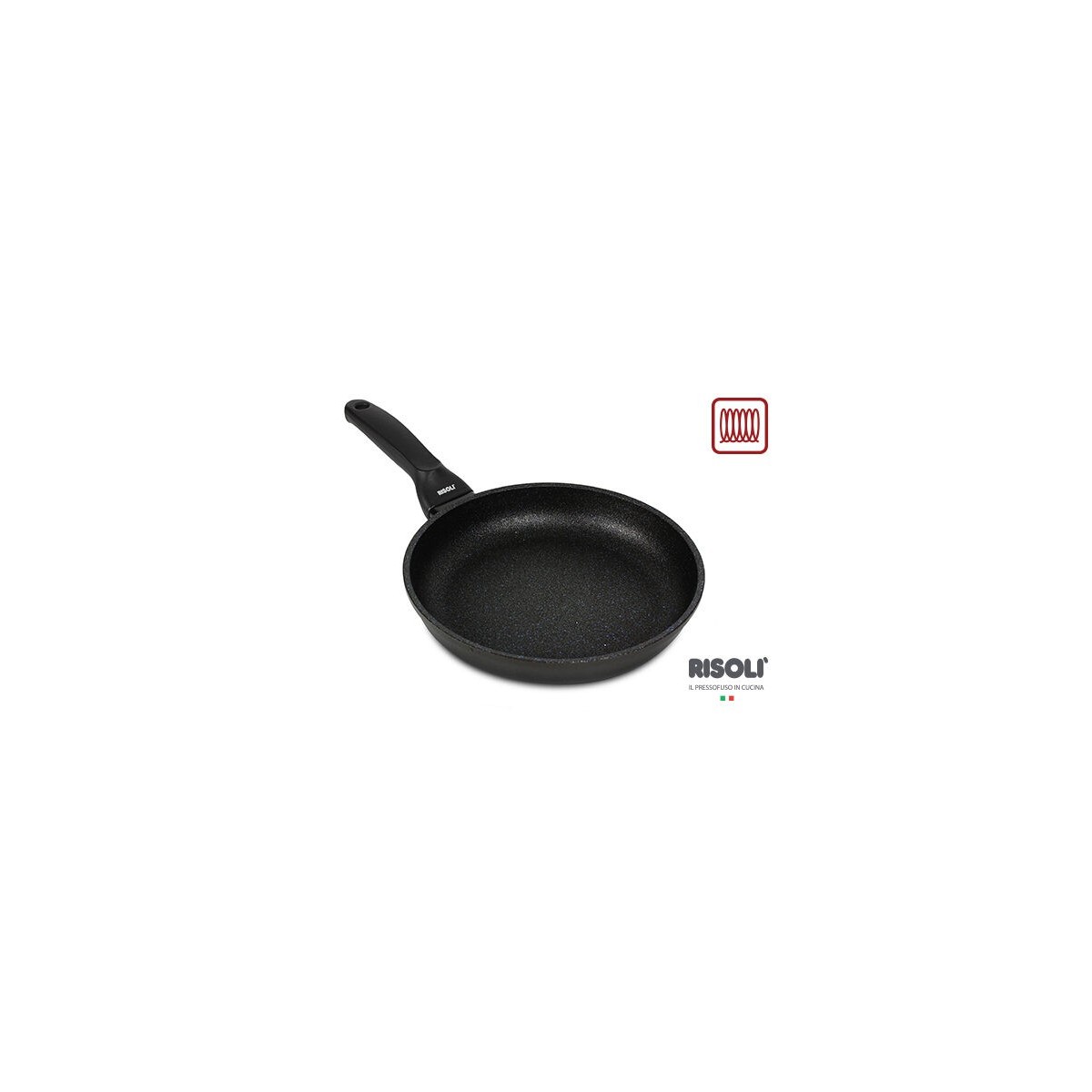 RISOLI BLACK+ SAUTEUSE 24CM ANTI-ADH ELDIAMANT- TOUS FEUX