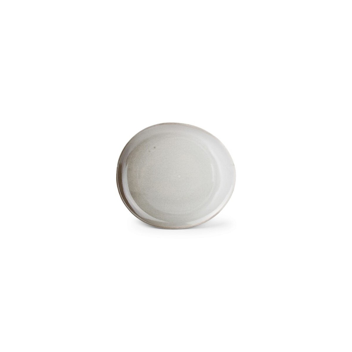 F2D GREY CERES ASSIETTE PLATE OVALISEE 25X23CM