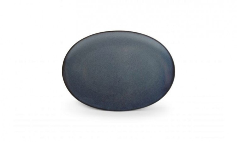 BONBISTRO CIRRO BLUE ASSIETTE PLATE OVALE 30X21CM