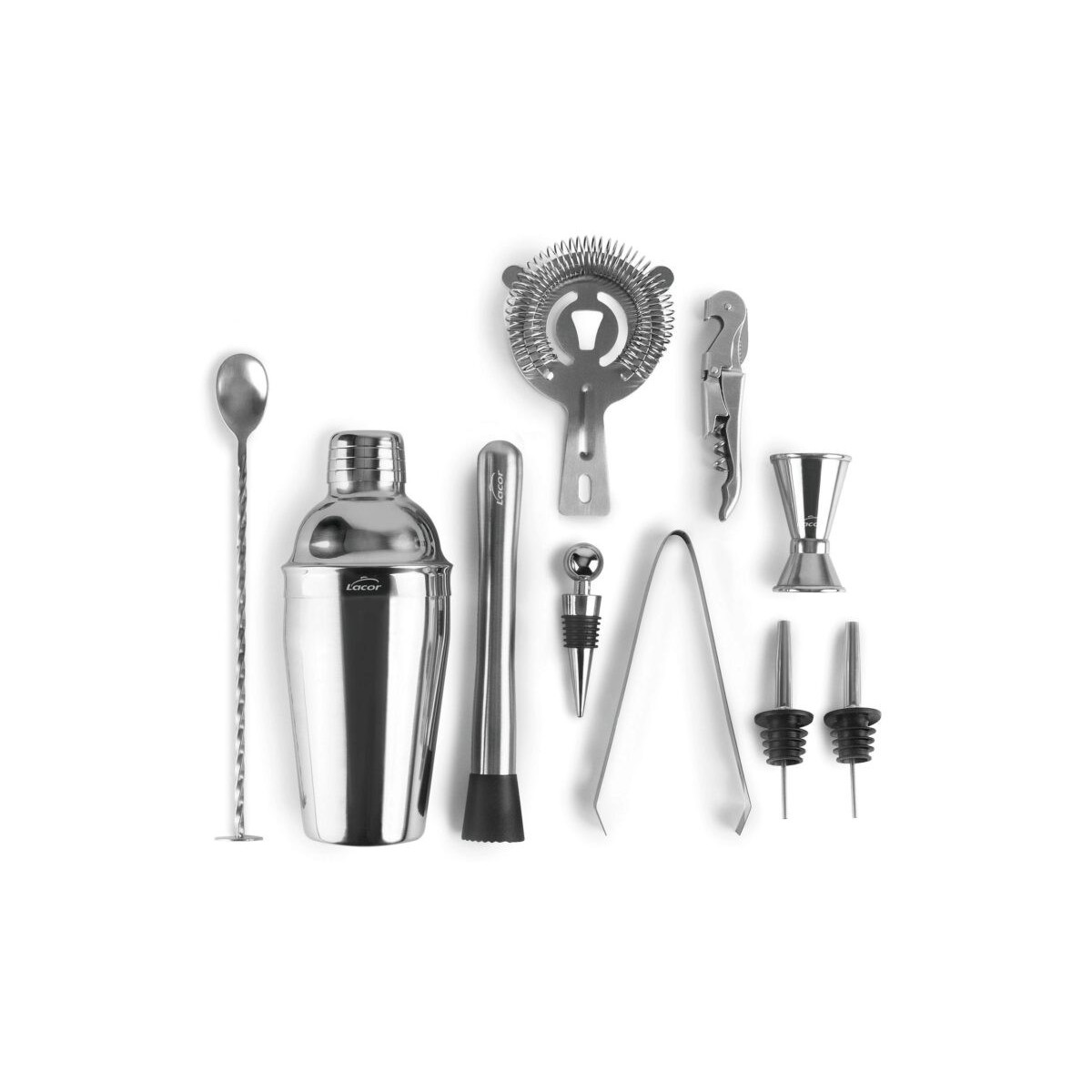 LACOR SET COCKTAIL INOX 10 PIÈCES