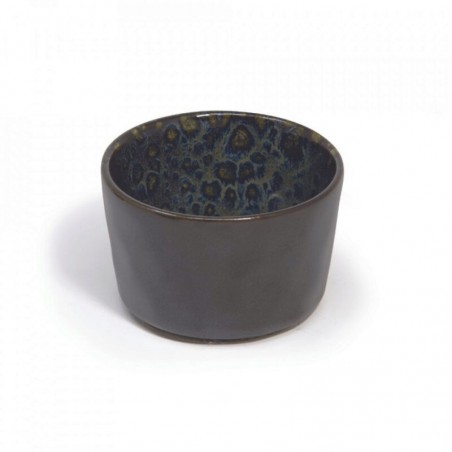 LE COQ PHOBOS BLACK BLUE DOTS BOL / APERO 9.5XH6CMSTONEWARE