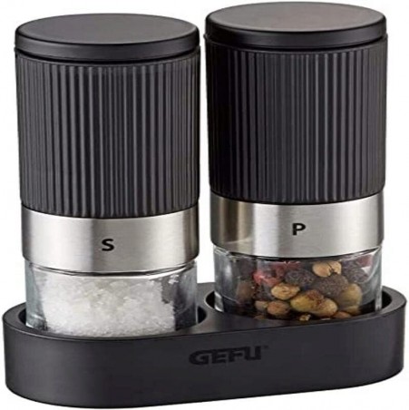 GEFU SET TUSOME PEPER & ZOUT MOLENS 9.2CM MET STEUN