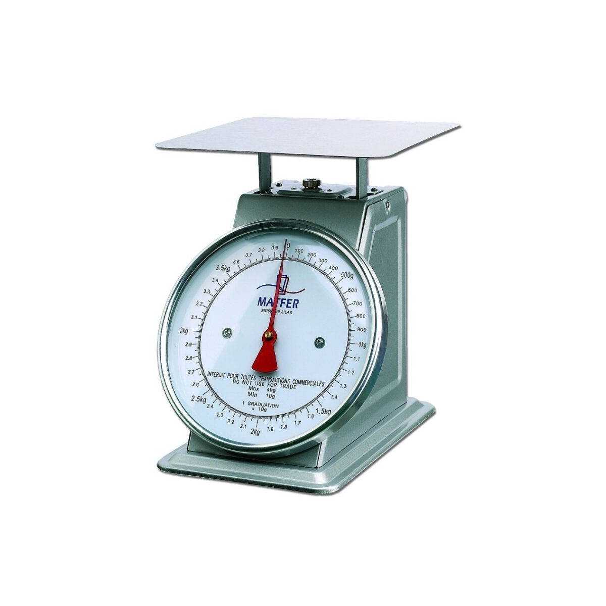 MATFER BALANCE MECANIQUE A/PLATEAU  4KG-10GR