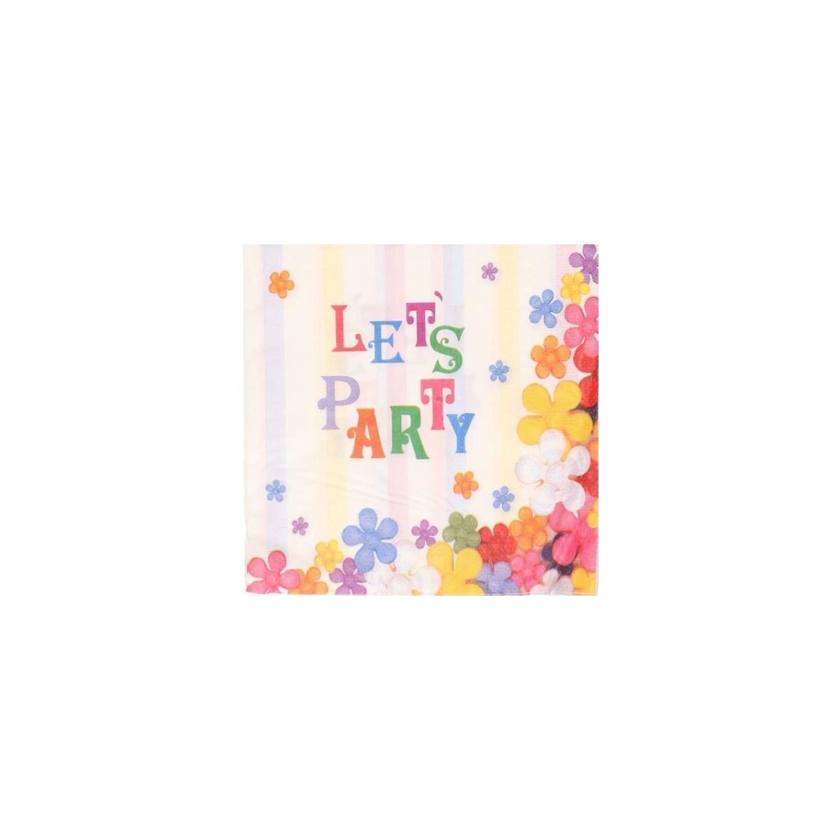 HOME FASHION SERVIETTE 33X33CM LET'S PARTY PAQUET DE 20PCES