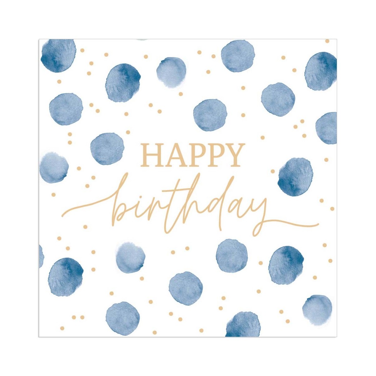 NAPKINS 3333 ARTEBENE HAPPY BIRTHDAY DOTS BLUEPACK OF 20PCS