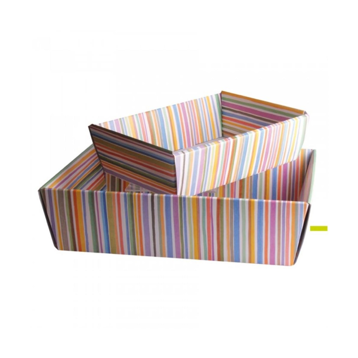 CORBEILLE CARTON MULTICOLORE 23X17XH/8CM