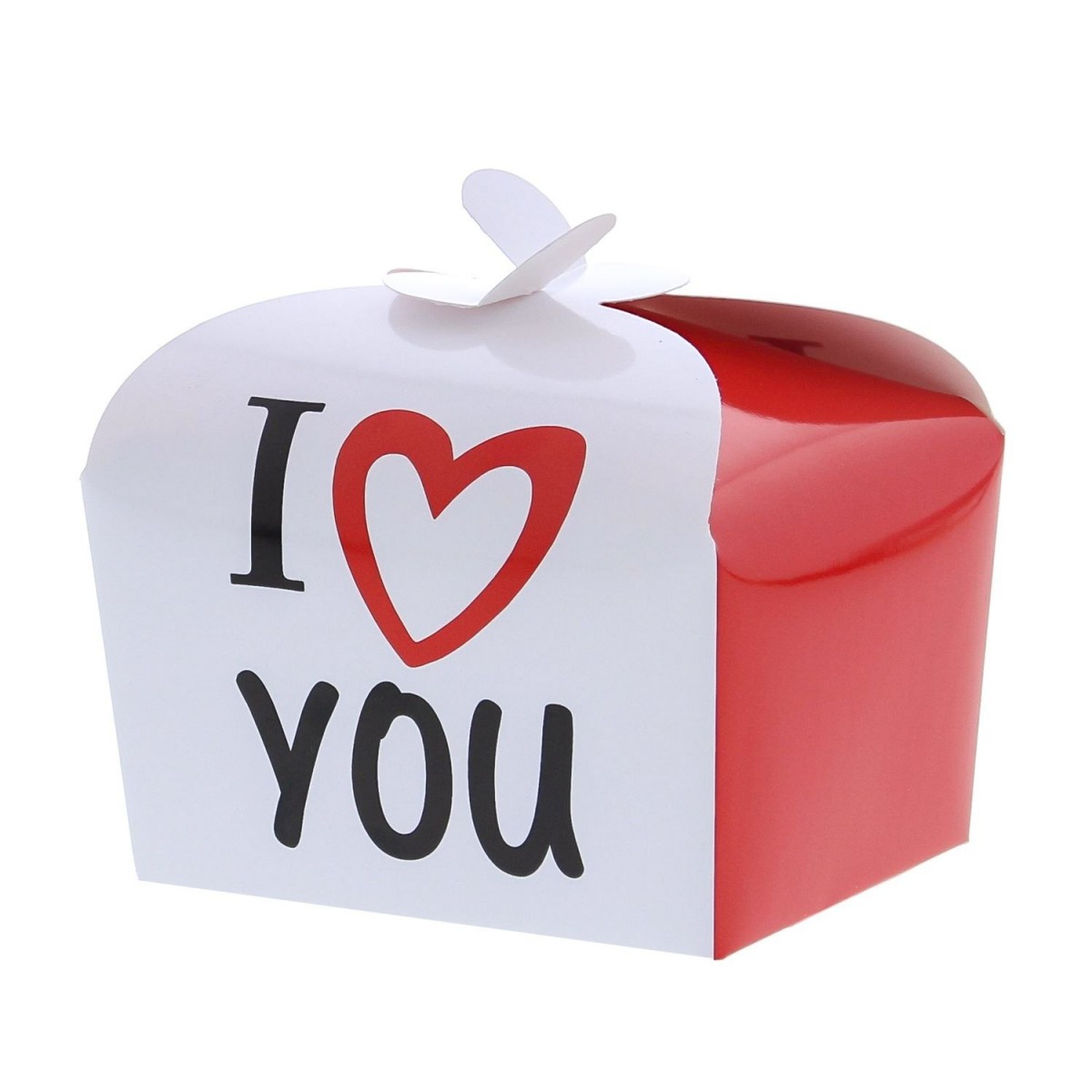 BOITE PAPILLON I LOVE YOU 250GR 10,5X8,5CMHT 8,5CM  BOITE DE 48PCS