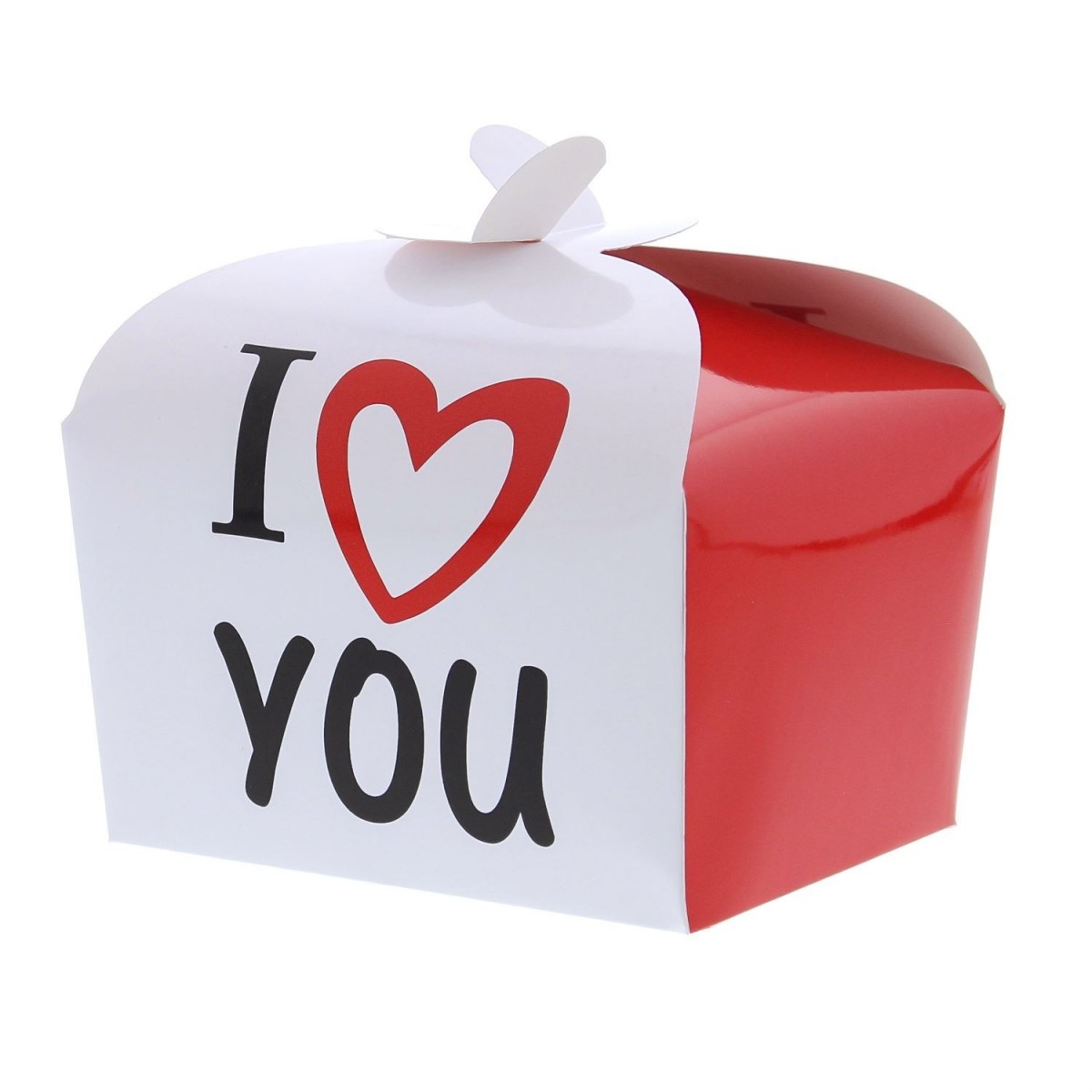 DOOS VLINDERSLUITING I LOVE YOU 500GR 12,5X10CM HT 10,5CM 48STUKS