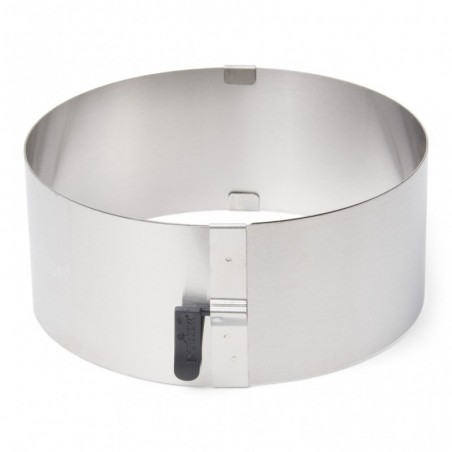 PATISSE CERCLE EXTENSIBLE A/LEVIER Ø17-30XHT 7CM INOX- MENAGER