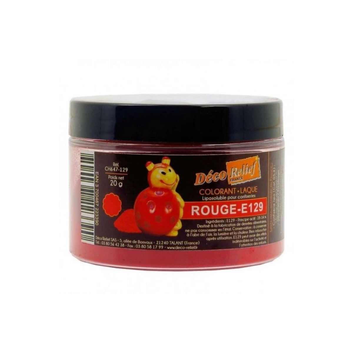 COLORANT LAQUE EN POUDRE POUR CHOCOLAT ROUGE TOMATE 20GR