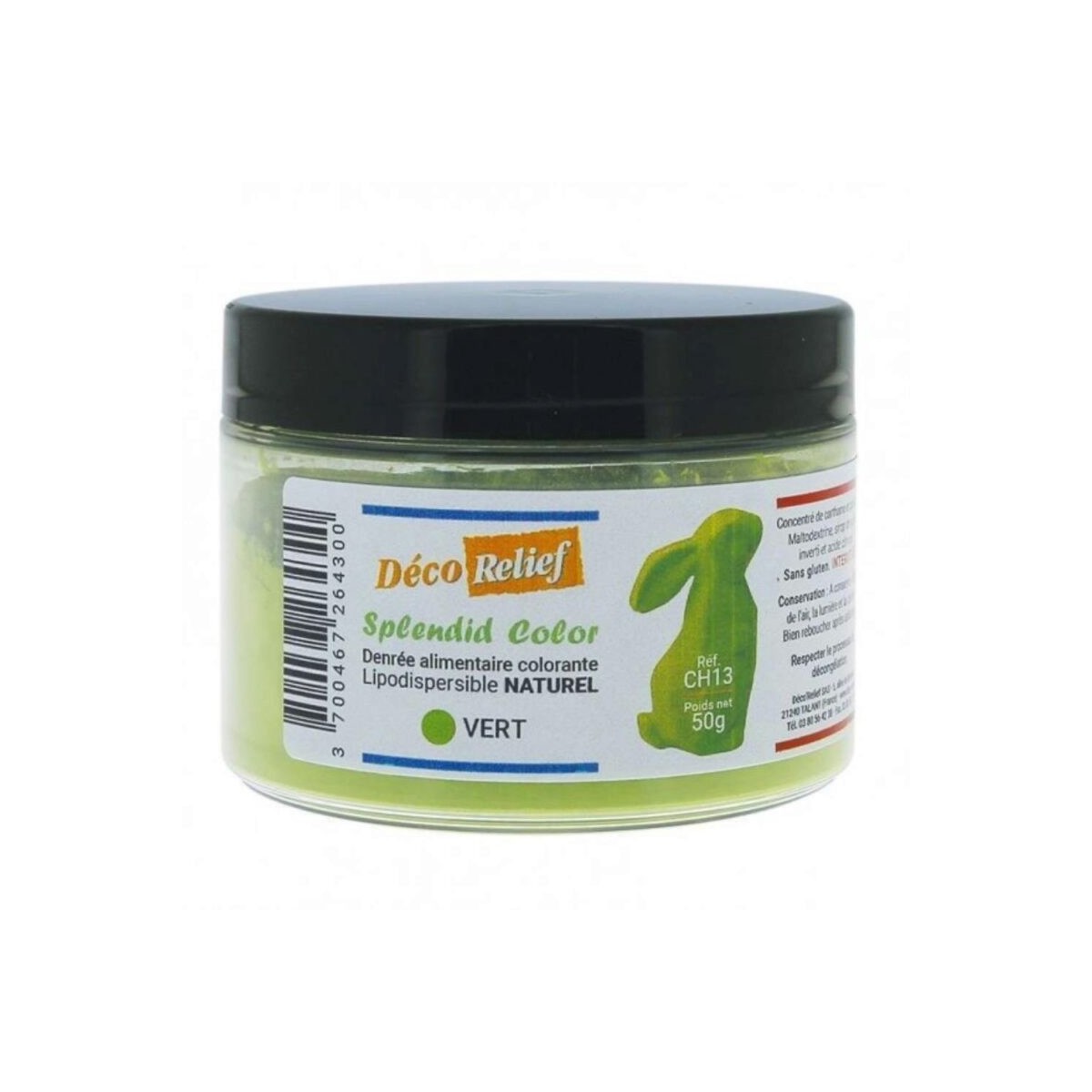 COLORANT NATUREL LIPODISPERSIBLE VERT EMERAUDE 50GR