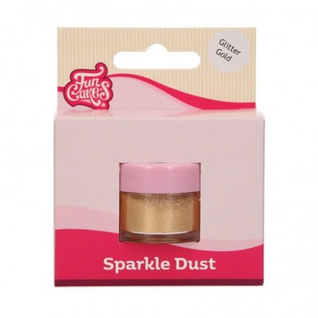 FunCakes Eetbare Glanspoeder Glitter DonkerGoud3.5GR POT