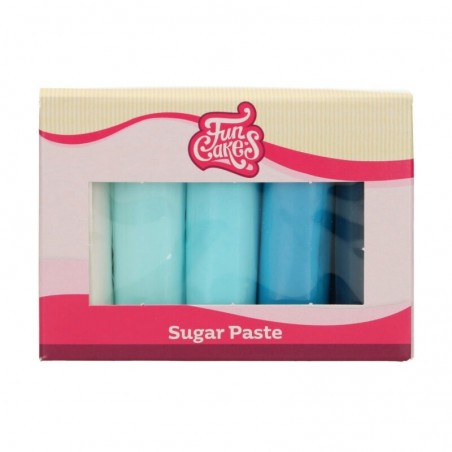 FUNCAKES PATE A SUCRE MULTIPACK PALETTE BLEU5X100GR