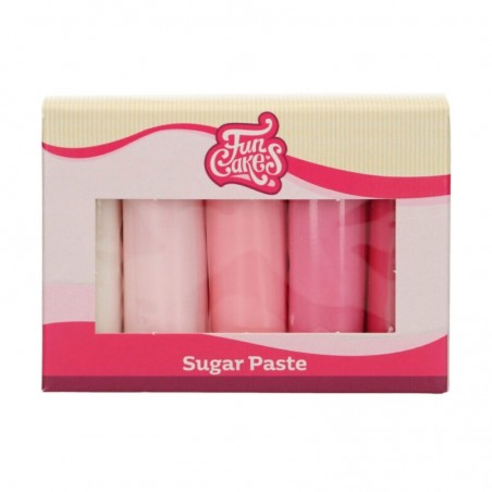 FunCakes Rolfondant Multipack Roze Palet 5x100gDOOS