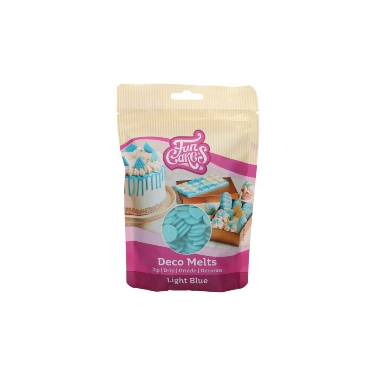 FUNCAKES DECO MELTS BLEU CIEL 250GR