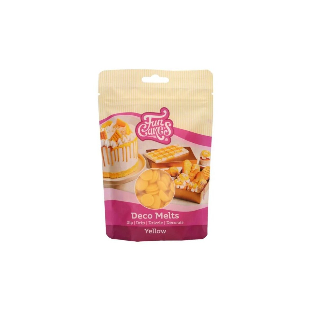 FUNCAKES DECO MELTS JAUNE 250GR