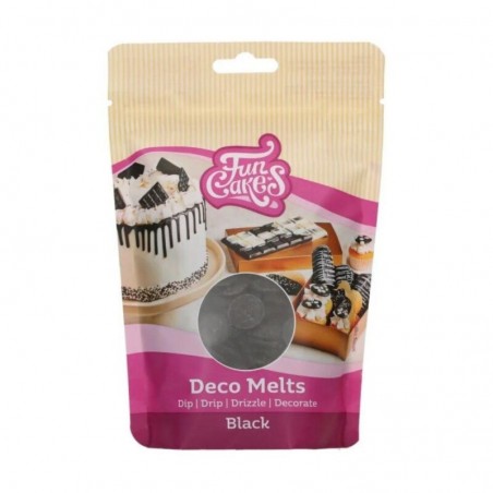 FunCakes Deco Melts  ZWART250GR ZAKJE