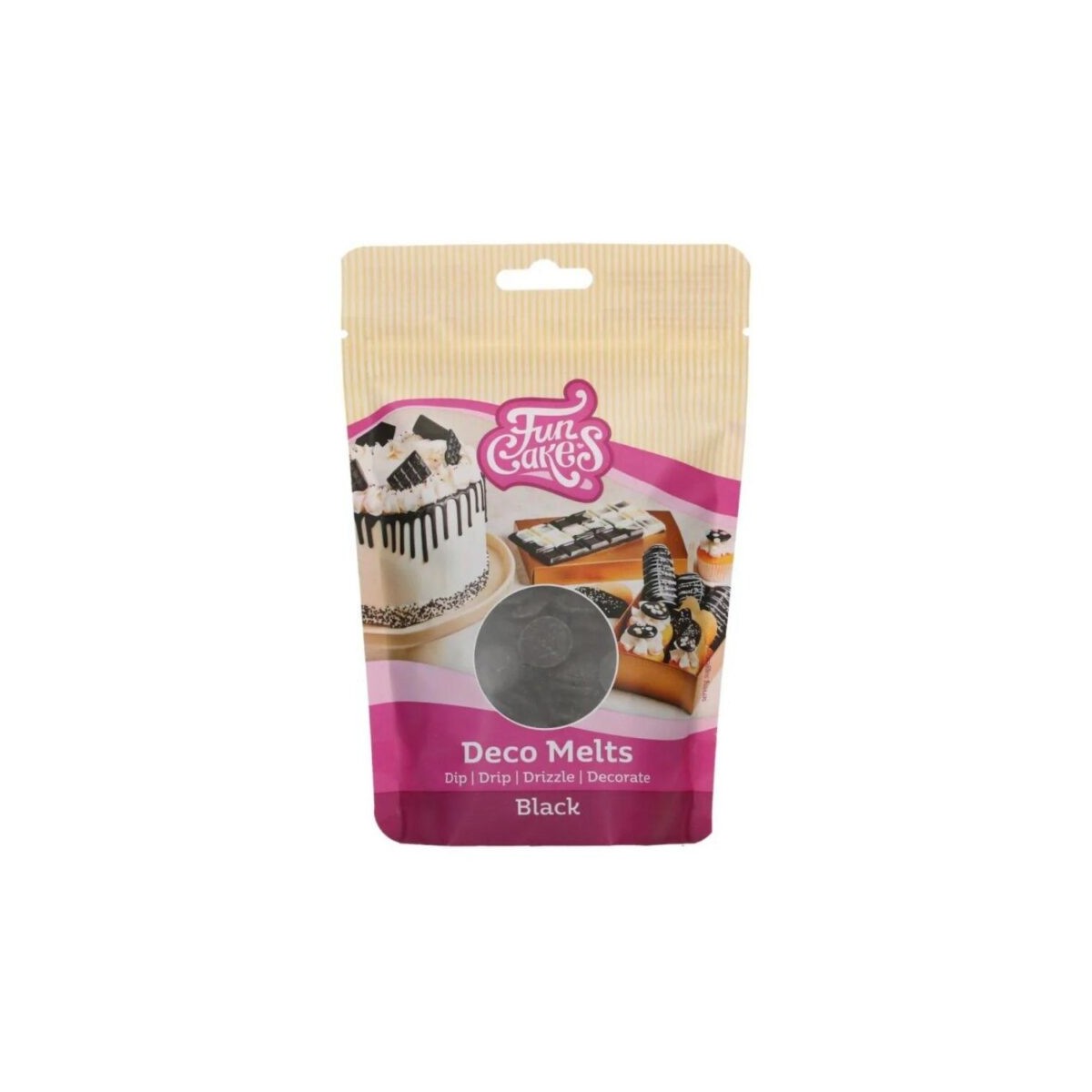 FUNCAKES DECO MELTS NOIR 250GR