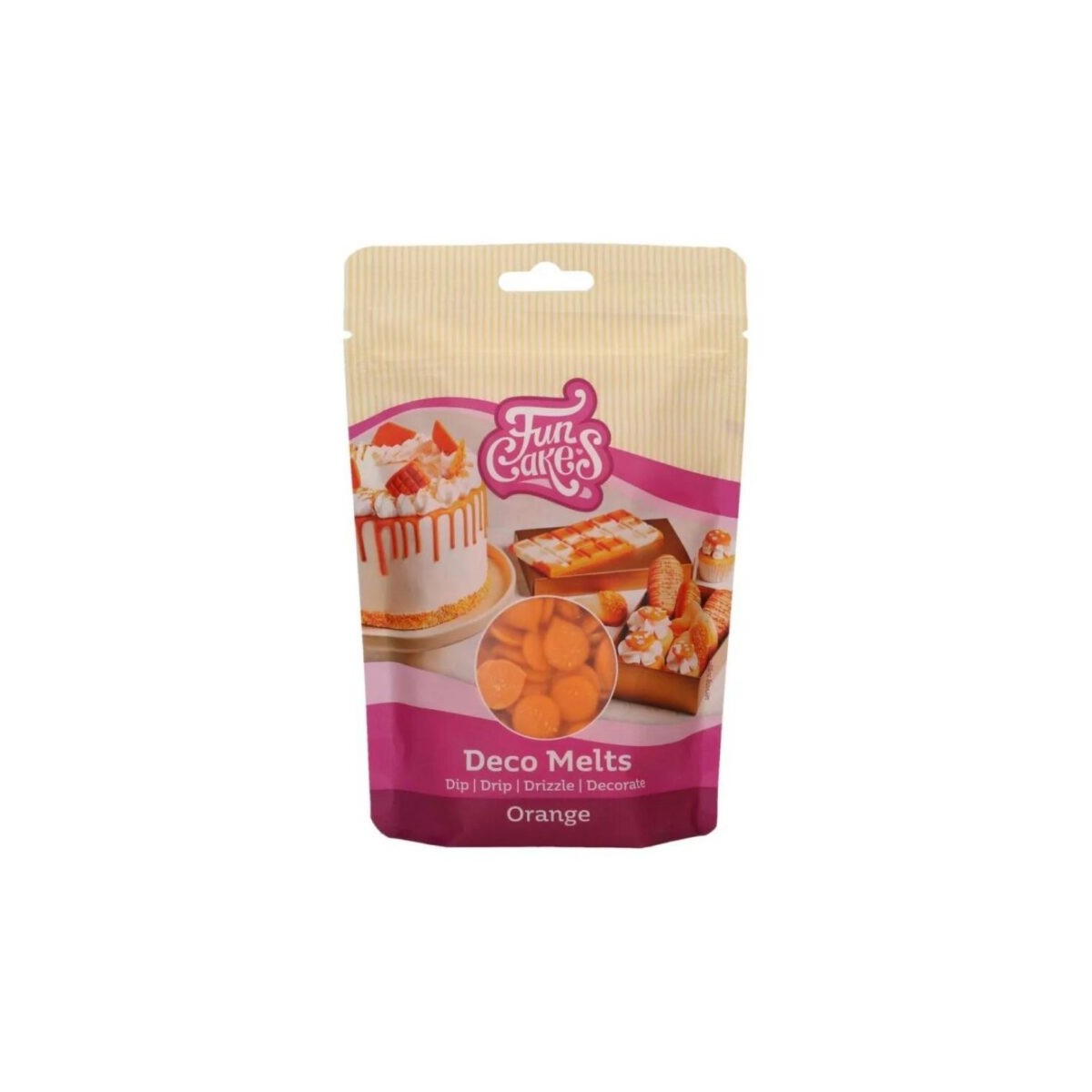 FunCakes Deco Melts ORANJE250GR ZAKJE