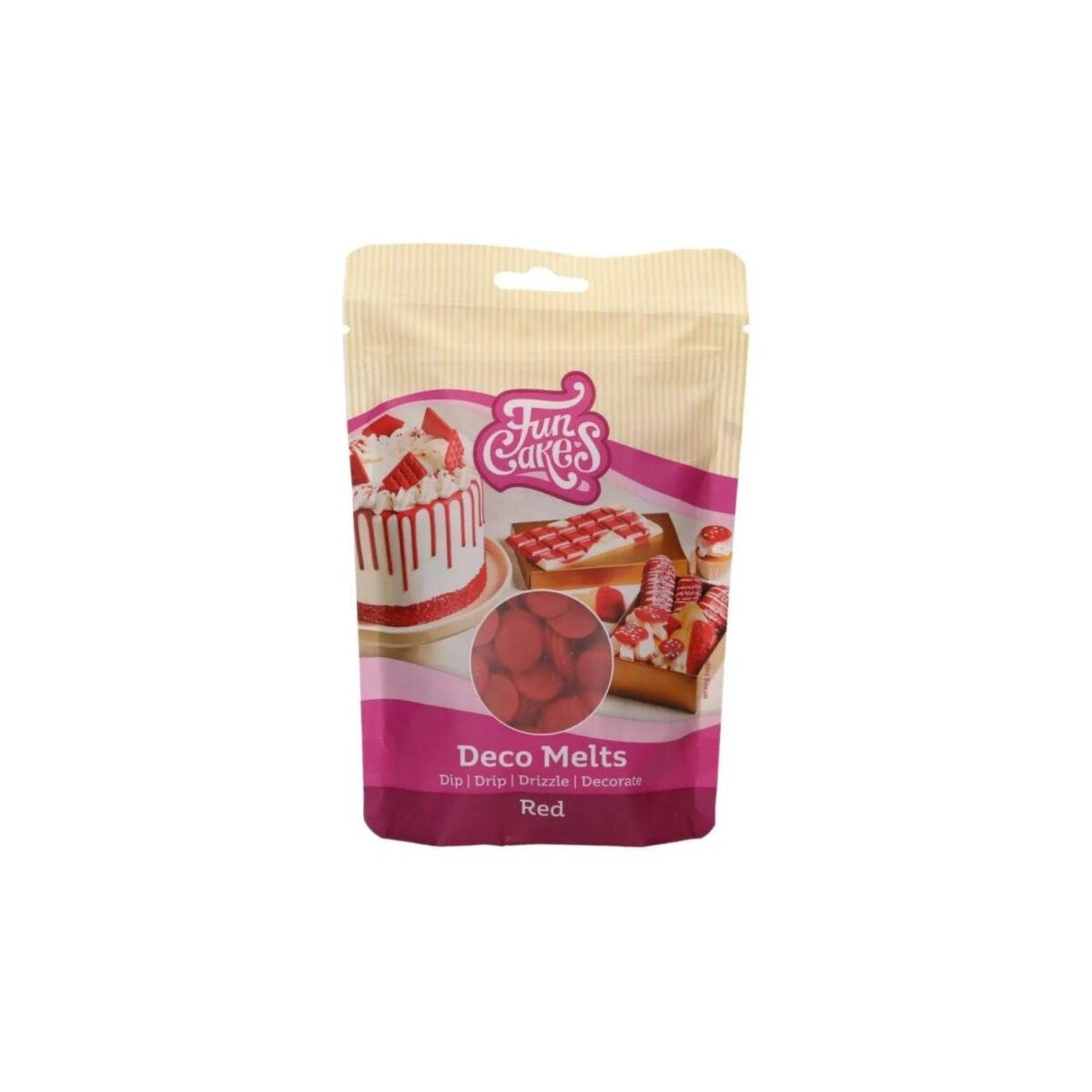 FunCakes Deco Melts  ROOD250GR ZAKJE